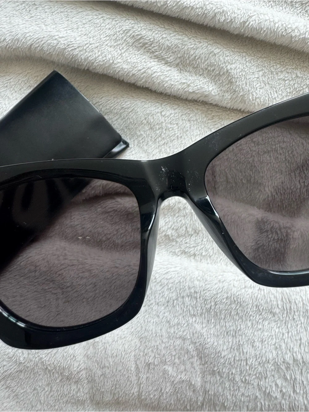 Saint Laurent SL 214 Kate Cat Eye Sunglasses Black Oversized Italy YSL